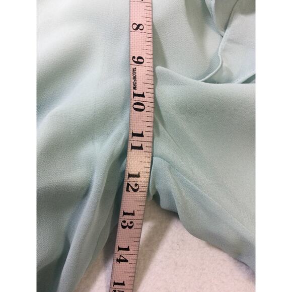 AW BRIDAL SZ 4 S Skylight blue Peggie halter keyhole wide leg jumpsuit NEW B59 - Picture 8 of 11